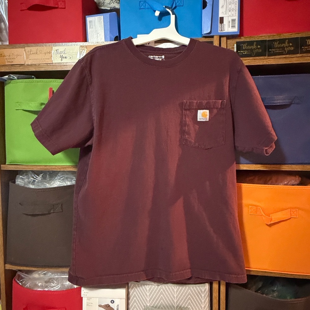 Carhartt Men's Burgundy Short Sleeve Tee